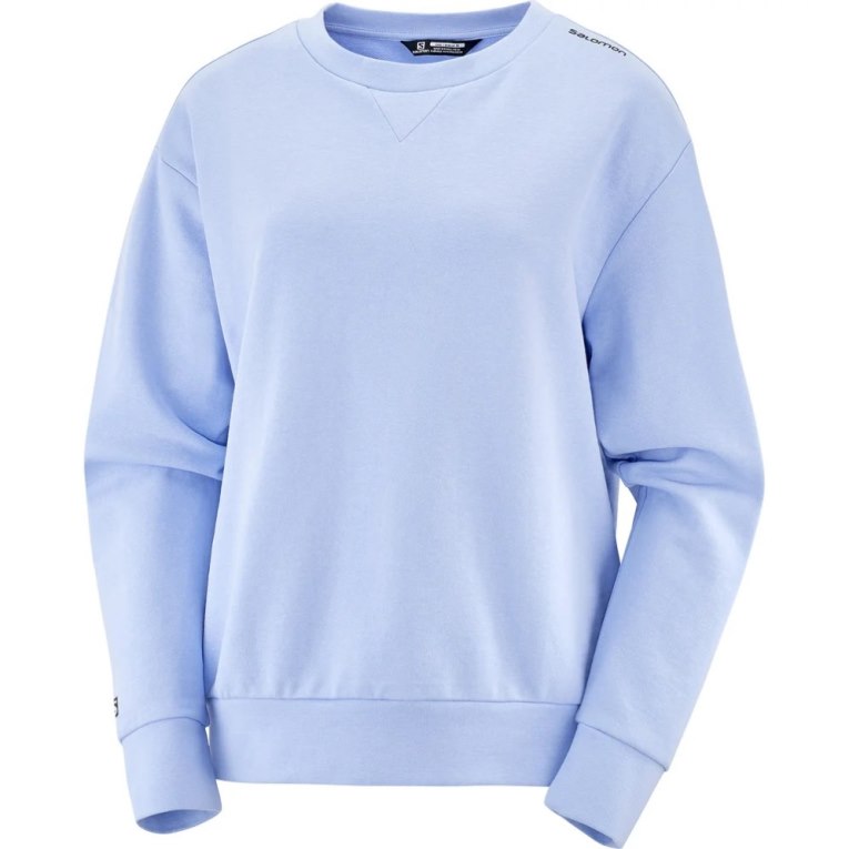 Light Blue Salomon Outlife Summer Women's Sweatshirt | IE BN1905